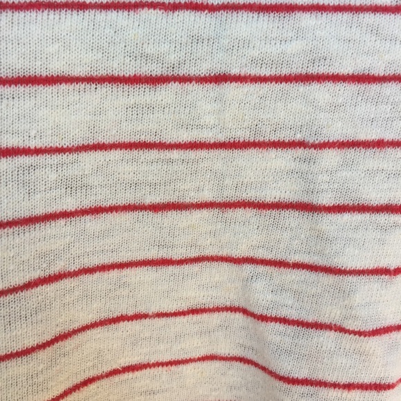 Talbots Lagoon Stripe Pom-Pom Trim Tee Sz.SmPetite - Picture 4 of 7